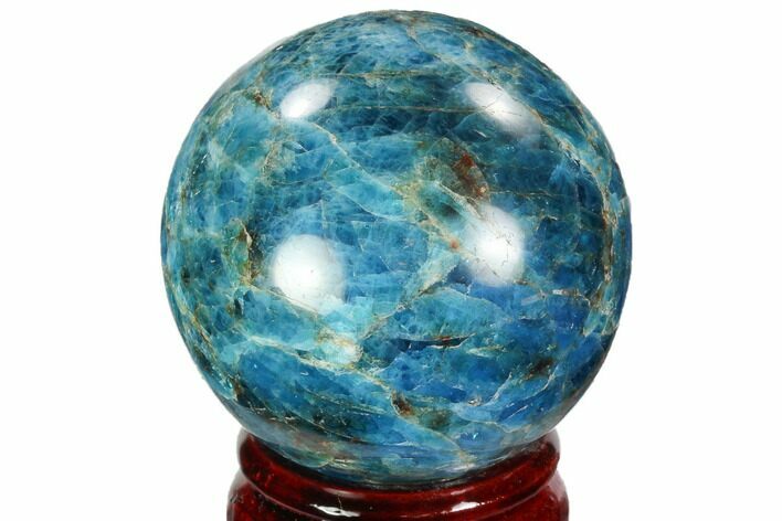 Bright Blue Apatite Sphere - Madagascar #100307